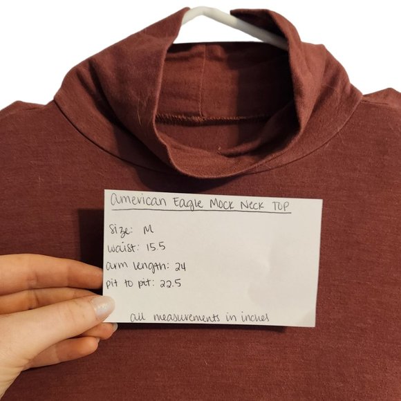American Eagle Mock Neck Long Sleeve - Picture 3 of 3